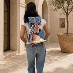 Backpack Cobalt, White, Brown | Shoulder carry