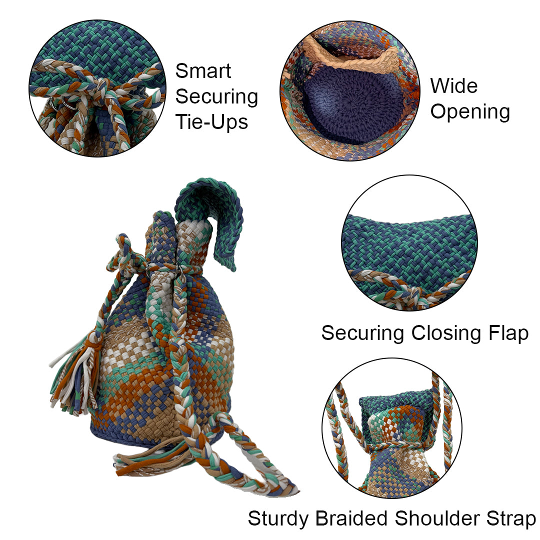 Backpack Purple, Light Blue, Orange | Shoulder carry