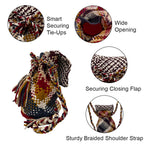 Backpack Nutmeg, White, Black, Maroon | Shoulder carry