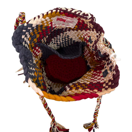 Backpack Nutmeg, White, Black, Maroon | Shoulder carry
