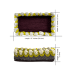 Rectangular Flower Basket | Stone Grey, Silver Grey, Burgundy