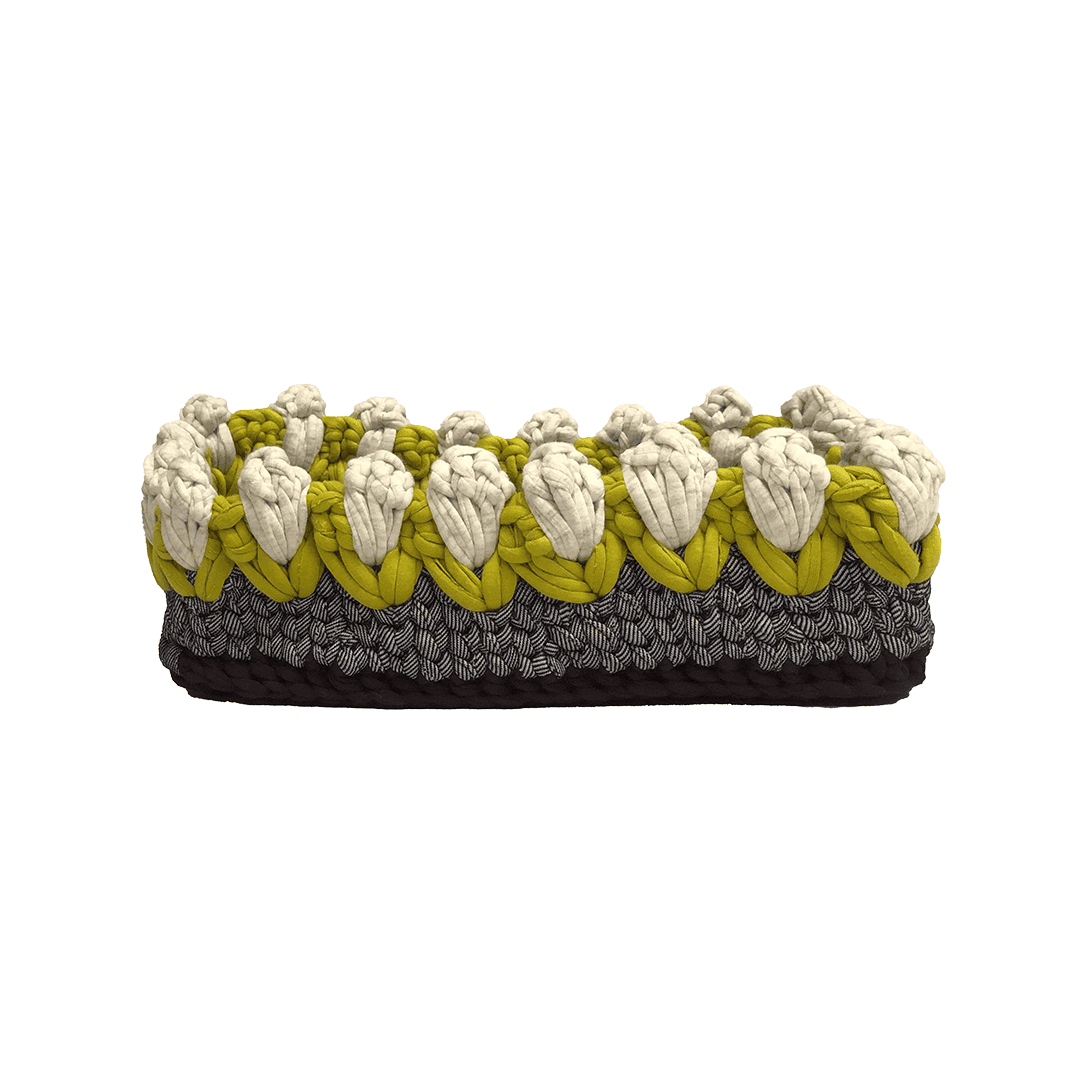 Image of Rectangular Flower Basket | Stone Grey, Silver Grey, Burgundy