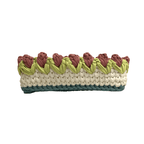 Rectangular Flower Basket | Off White, Rose Pink, Green