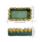 Rectangular Flower Basket | Blue, Ash, Green