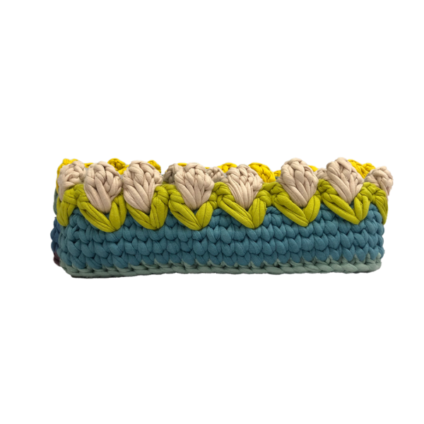 Image of Rectangular Flower Basket | Blue, Ash, Green