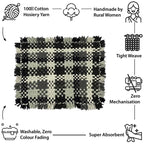 Bathroom Mat / Door Mat / Meditation Mat | Charcoal, Grey, Silver Grey