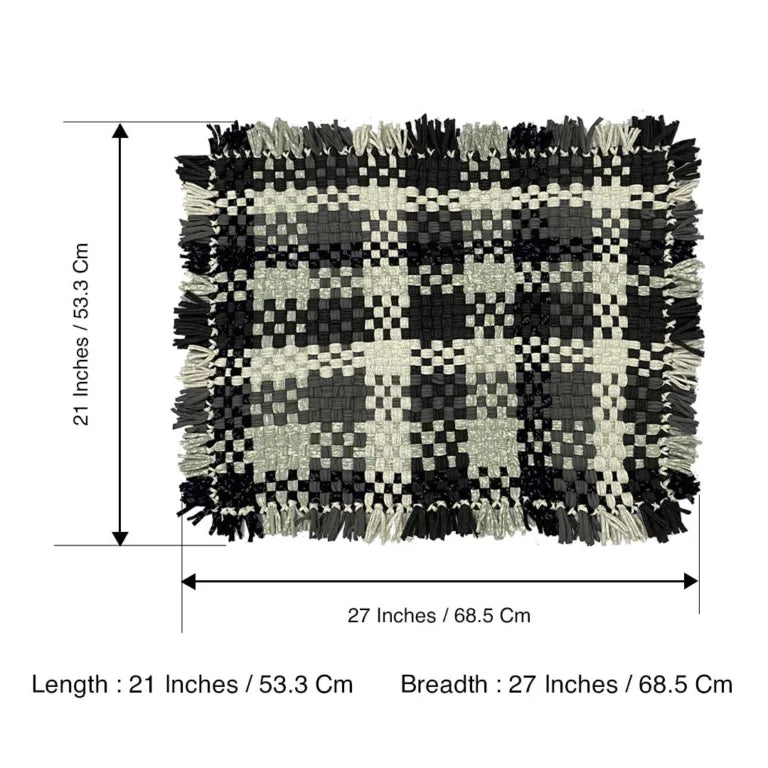 Image of Bathroom Mat / Door Mat / Meditation Mat | Charcoal, Grey, Silver Grey