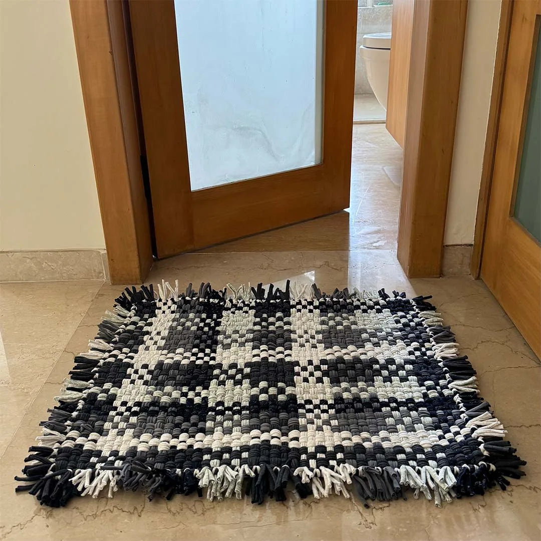 Image of Bathroom Mat / Door Mat / Meditation Mat | Charcoal, Grey, Silver Grey