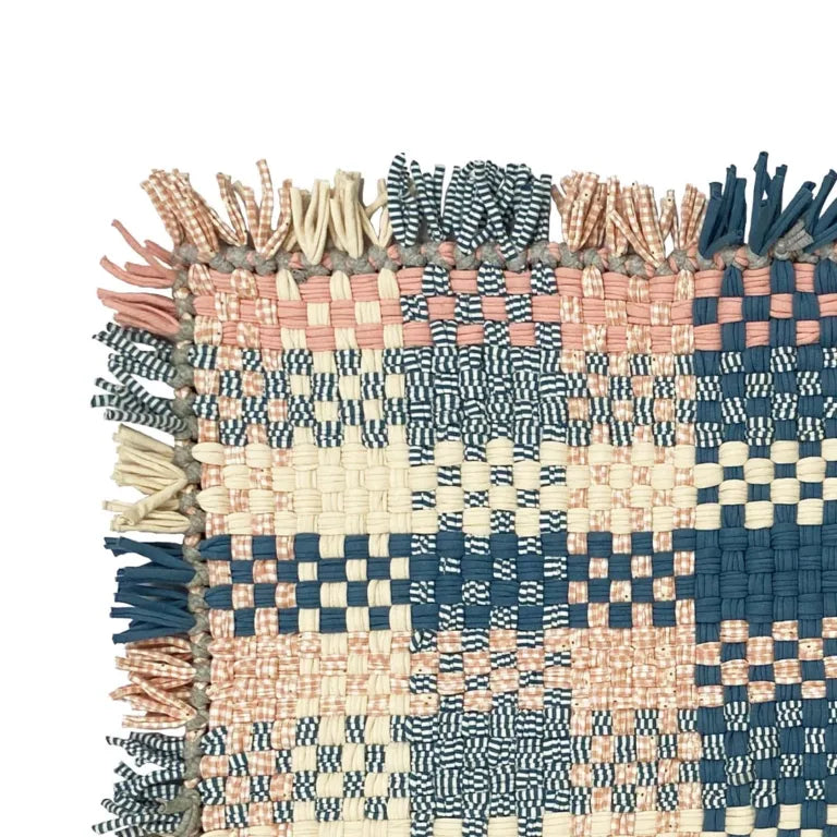 Image of Bathroom Mat / Door Mat / Meditation Mat | Blue, Pink, Grey, Off White