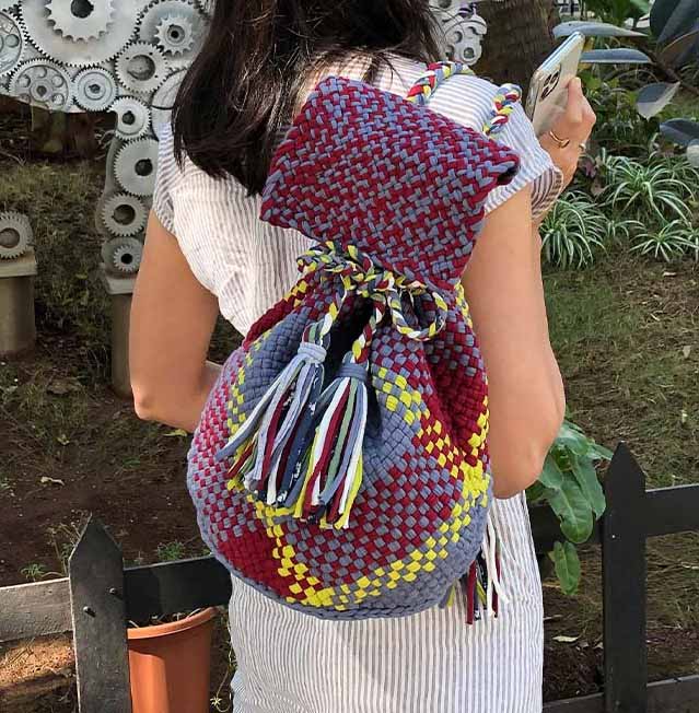 Image of Backpack Blue Green Maroon Color Premium Collection | Shoulder carry