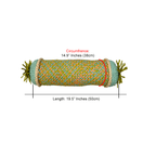 Bolster With Pre Filled Filler | Green, Peach, Sea Green