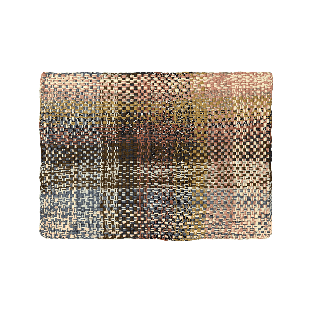 Image of Braided Edged Floor Rug / Throw | Pink, Denim Blue, Brown, Beige, Navy, Off White