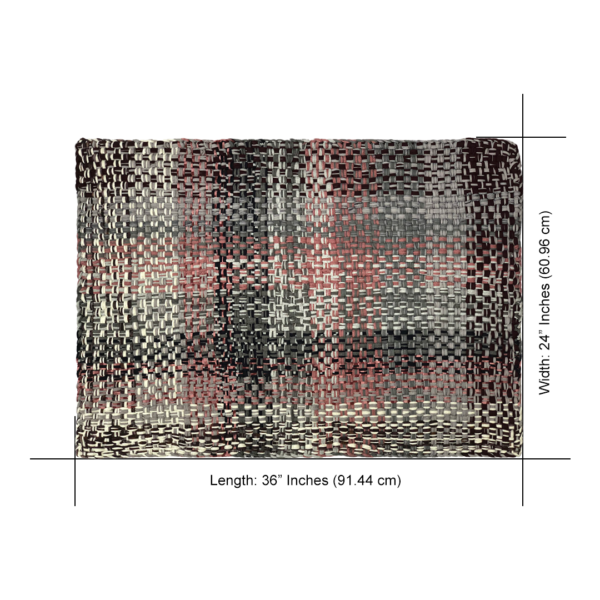 Image of Braided Edged Floor Rug / Throw | Old Rose, Grey, Burgundy, Silver Grey, Navy