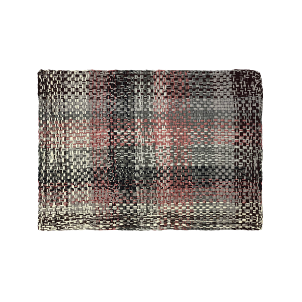 Image of Braided Edged Floor Rug / Throw | Old Rose, Grey, Burgundy, Silver Grey, Navy