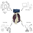 Backpack Brown Maroon White Navy | Shoulder carry