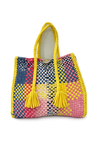 Oversized Tote / Hand / Shoulder Yellow, Pink, Stone Blue, Black