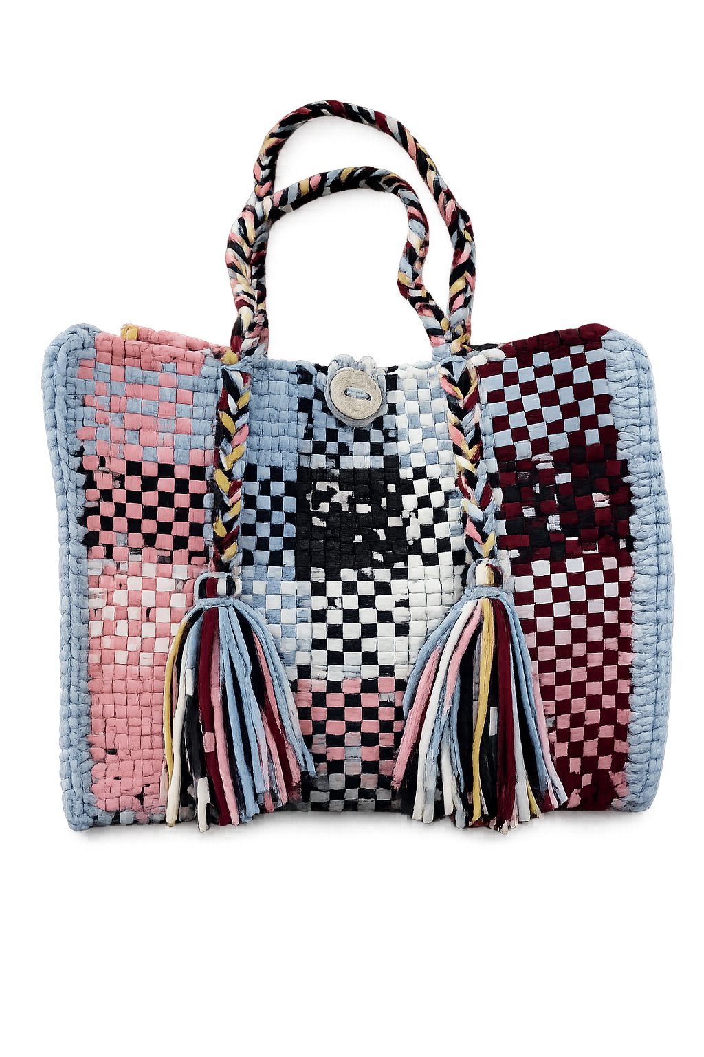 Oversized Tote / Hand / Shoulder Carry Light Pink, Light Blue, White, Black