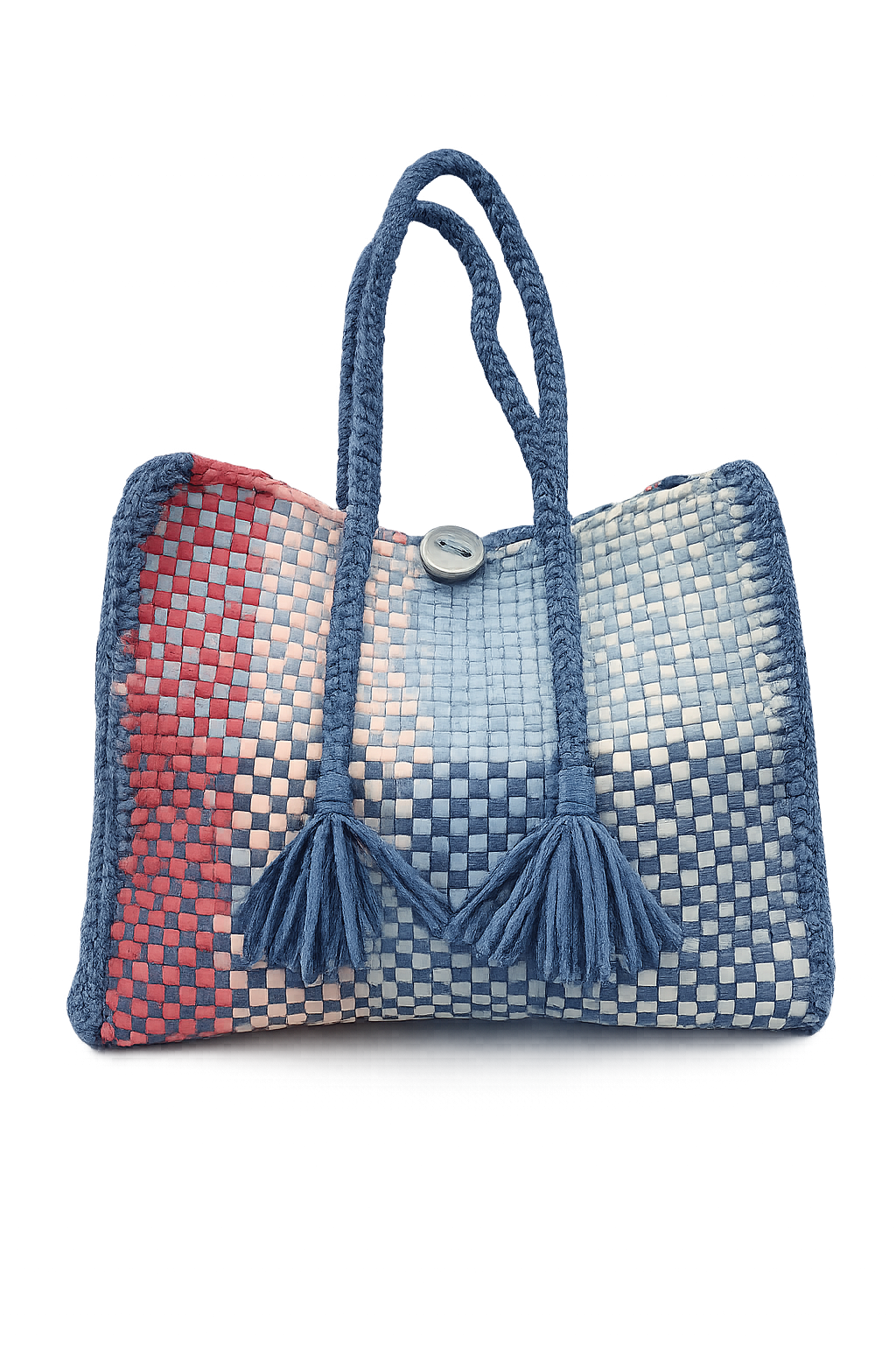 Oversized Tote / Hand / Shoulder Carry Light Blue, Stone Blue, Light Pink, Coral Pink