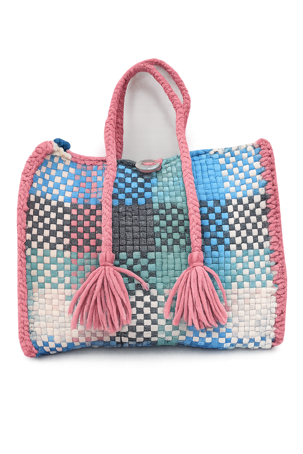 Oversized Tote / Hand / Shoulder Carry Sky Blue, Grey, Light Pink
