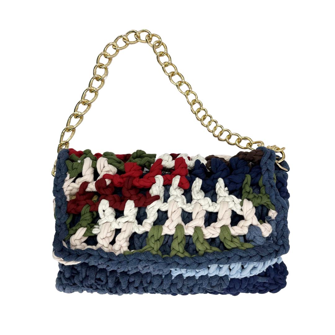 Image of Crochet Clutch | Denim Blue,White,Red,Sky Blue,Olive