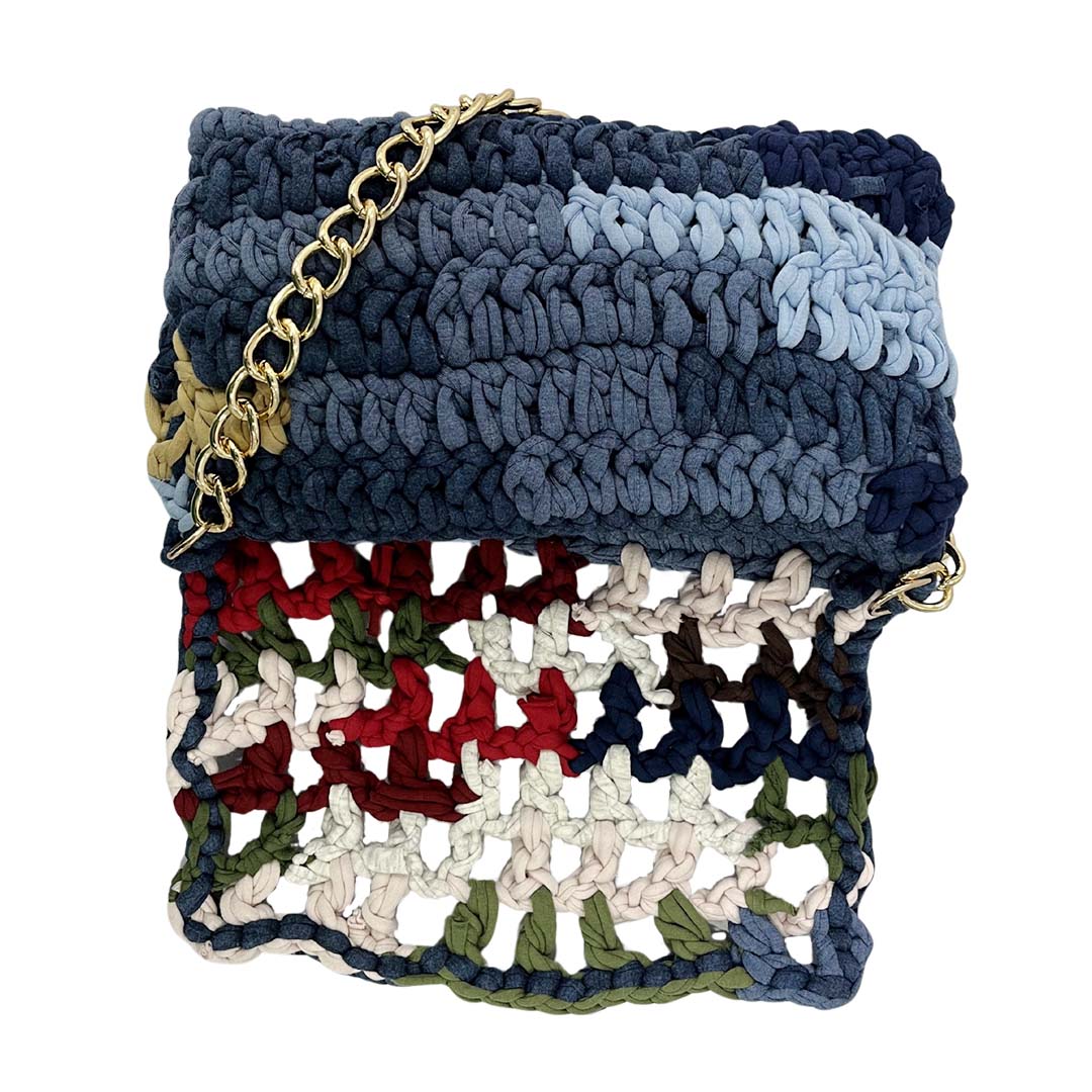 Image of Crochet Clutch | Denim Blue,White,Red,Sky Blue,Olive