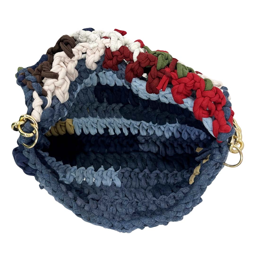 Image of Crochet Clutch | Denim Blue,White,Red,Sky Blue,Olive