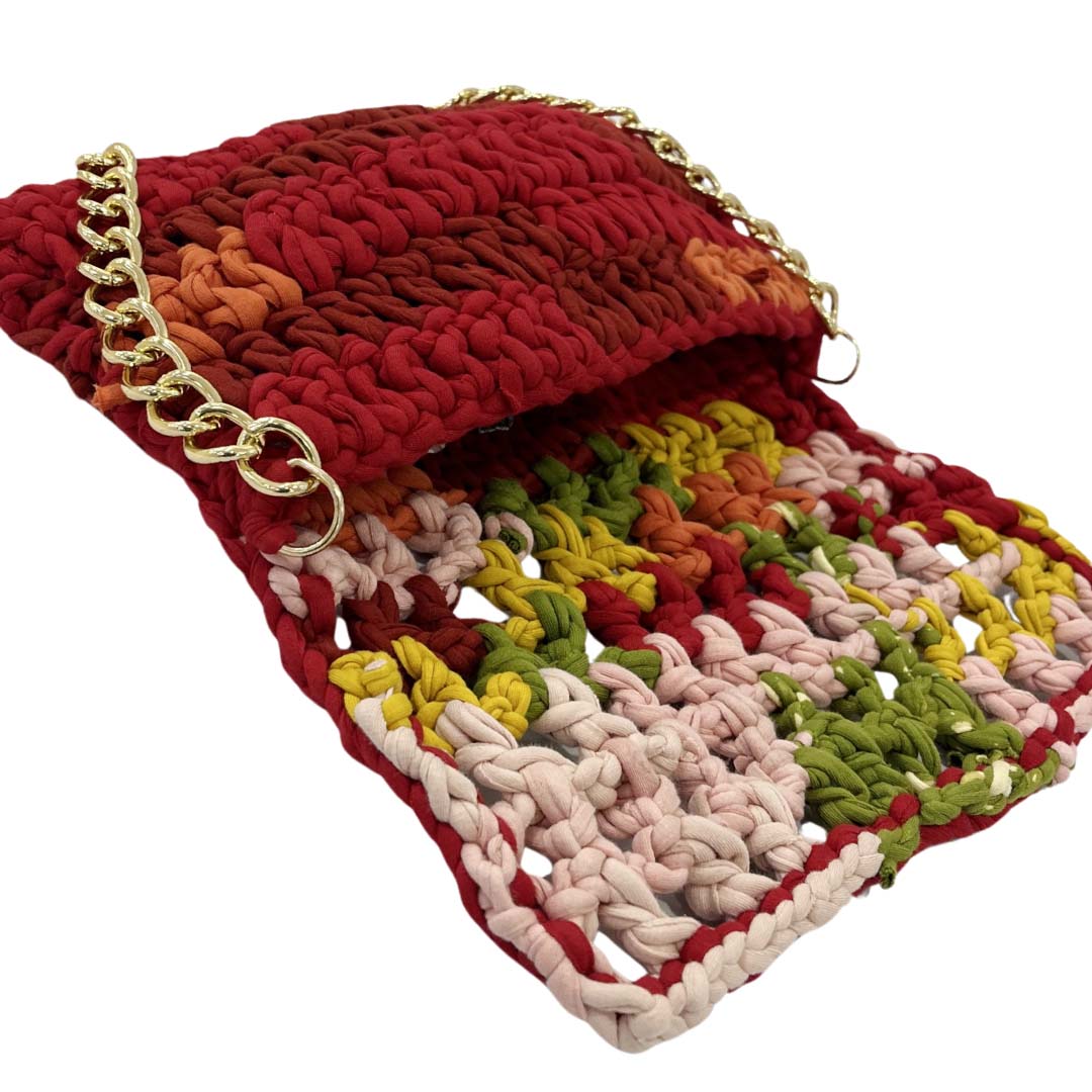 Image of Crochet Clutch | Red,Pink,Yellow,Green