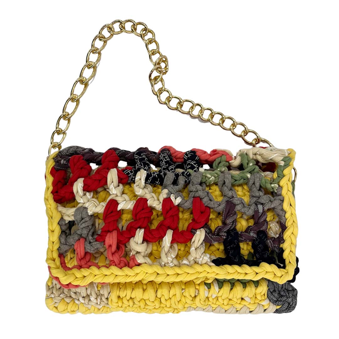 Image of Crochet Clutch | Yellow,White,Grey,Black