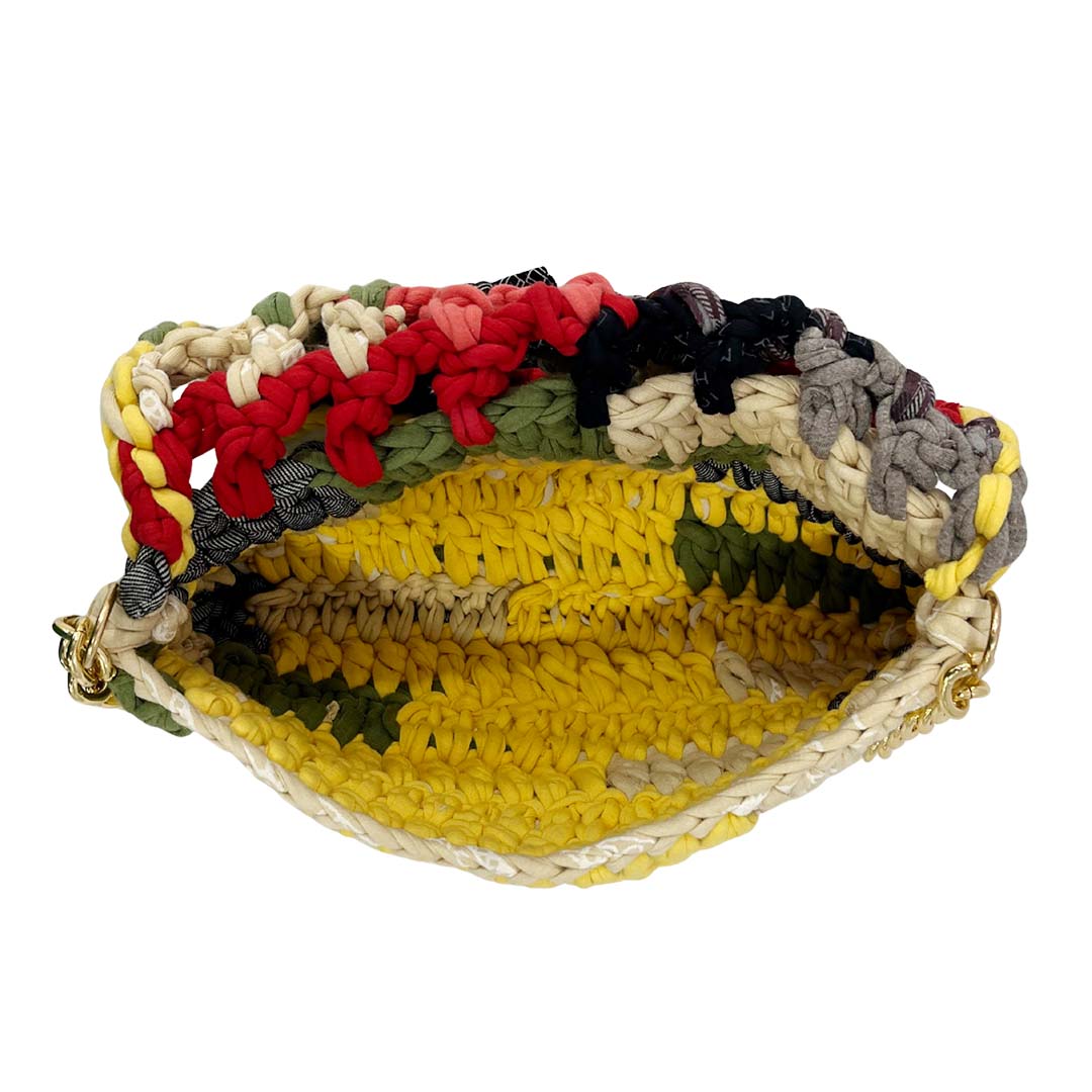 Image of Crochet Clutch | Yellow,White,Grey,Black