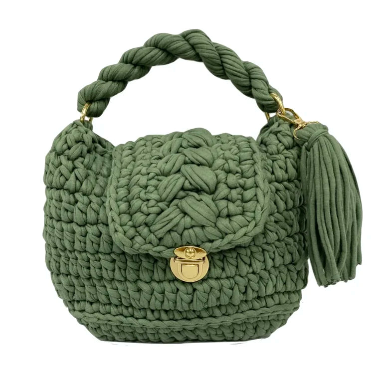 Image of Crochet purse Khaki | Hand carry