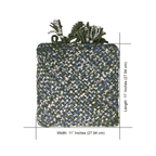 Square Cushion Cover With Filler | Blue, Green, White, Light Purple