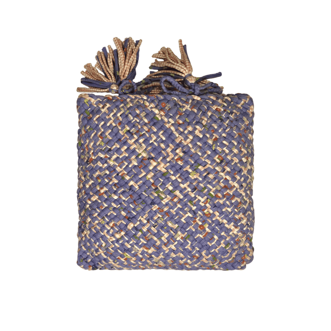 Image of Square Cushion Cover With Filler | Lavender, Off White, Pink