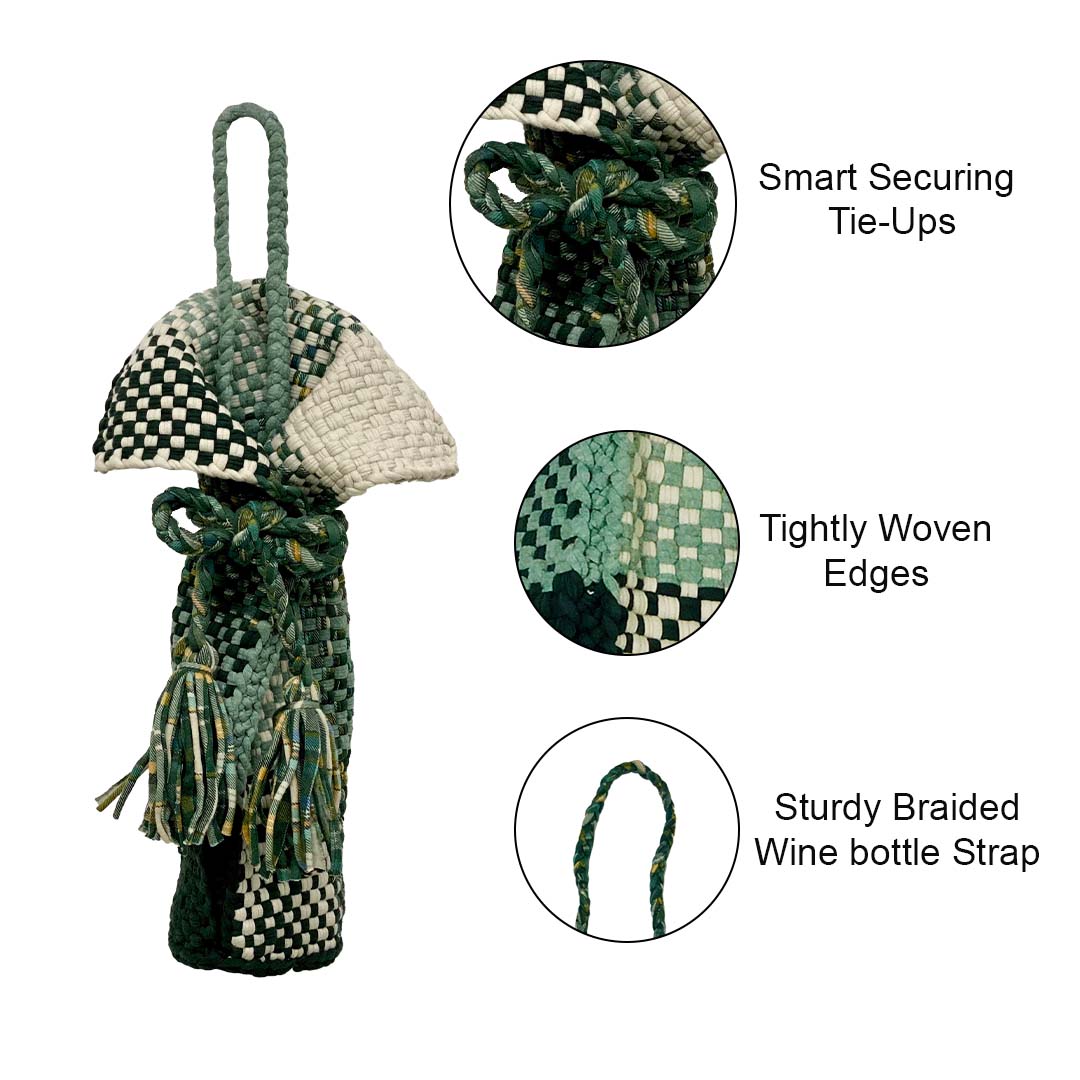 Image of Beverage Bottle Bag Ash, Dark Green