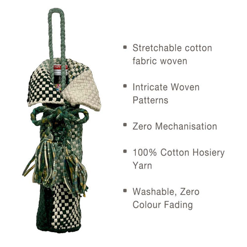 Beverage Bottle Bag Ash, Dark Green