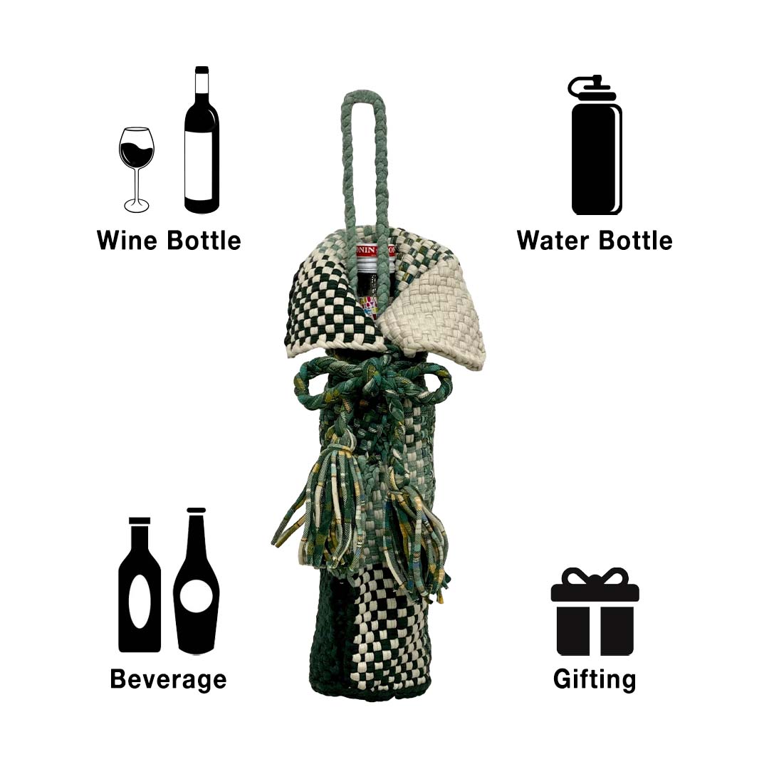 Image of Beverage Bottle Bag Ash, Dark Green