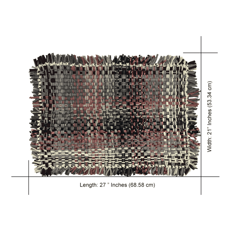 Image of Bathroom Mat / Door Mat / Meditation Mat | Old Rose, Grey, Burgundy, Silver Grey, Navy