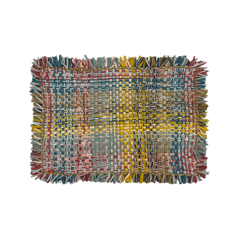 Image of Bathroom Mat / Door Mat / Meditation Mat | Coral, Blue, Light Pink, Yellow, Beige, Light Grey