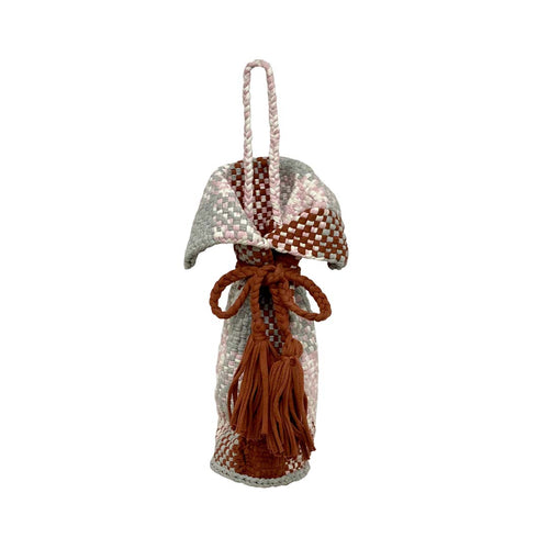 Beverage Bottle Bag Grey Clay Pink