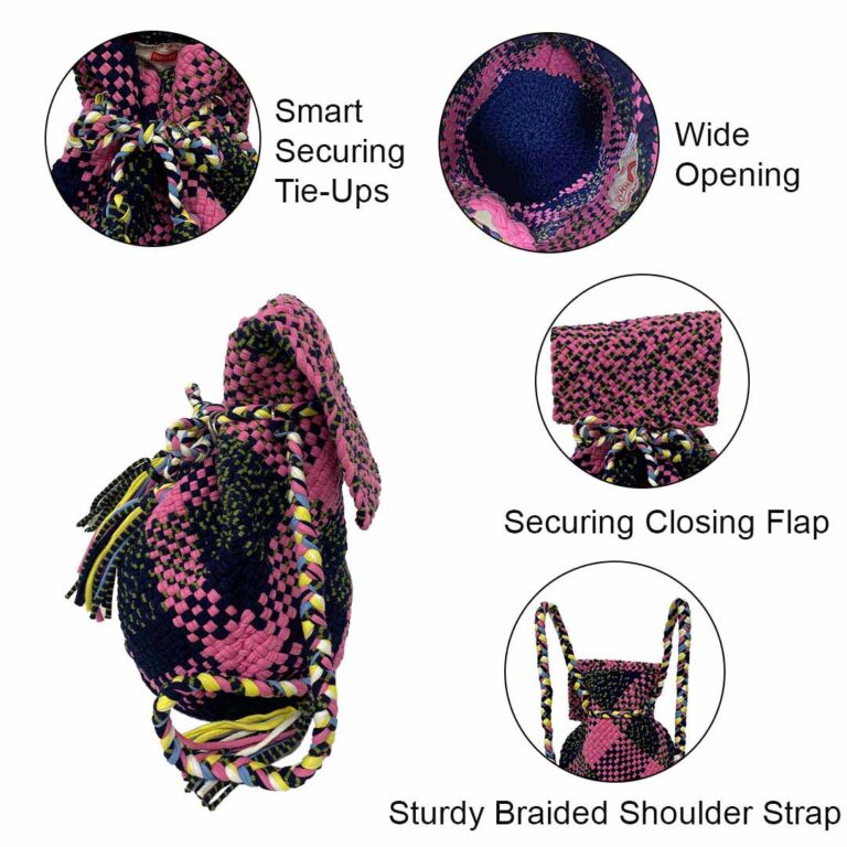 Image of Backpack Hot Pink Navy Color Premium Collection | Shoulder carry