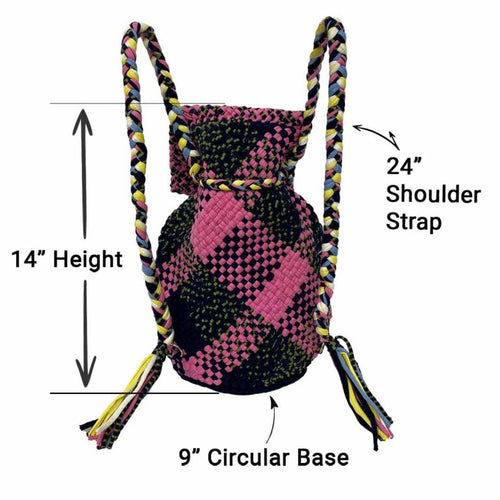 Backpack Hot Pink Navy Color Premium Collection | Shoulder carry