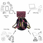 Backpack Hot Pink Navy Color Premium Collection | Shoulder carry