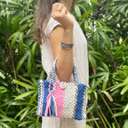 Macrame Mini Blue, Pink, Grey, Ash | Hand carry