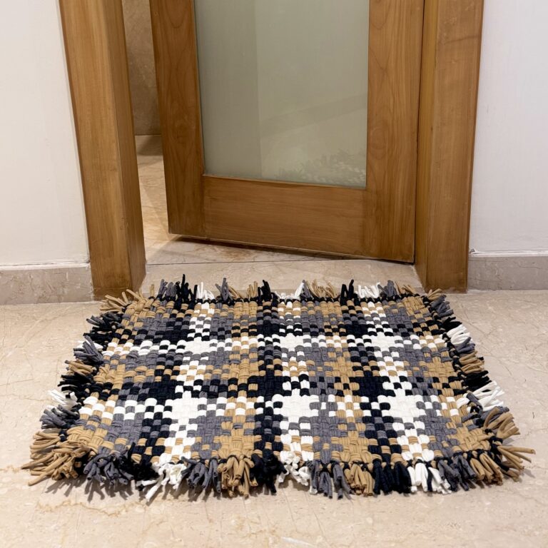 Image of Bathroom Mat / Door Mat / Meditation Mat | Brown, Grey, Black, White