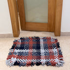 Bathroom Mat / Door Mat / Meditation Mat | Navy Grey, Brown