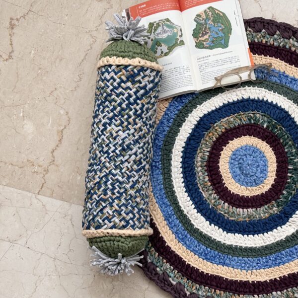 Image of Bolster With Pre Filled Filler | Green, Blue, Grey