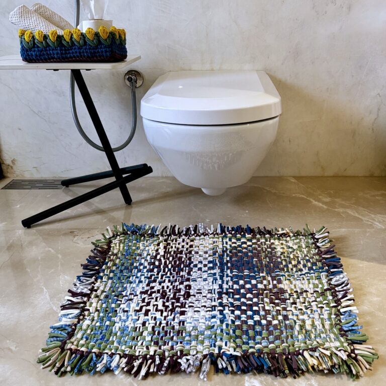 Image of Bathroom Mat / Door Mat / Meditation Mat | Aubergine, Blue, Moss Green, Grey, Lemon, Light Purple