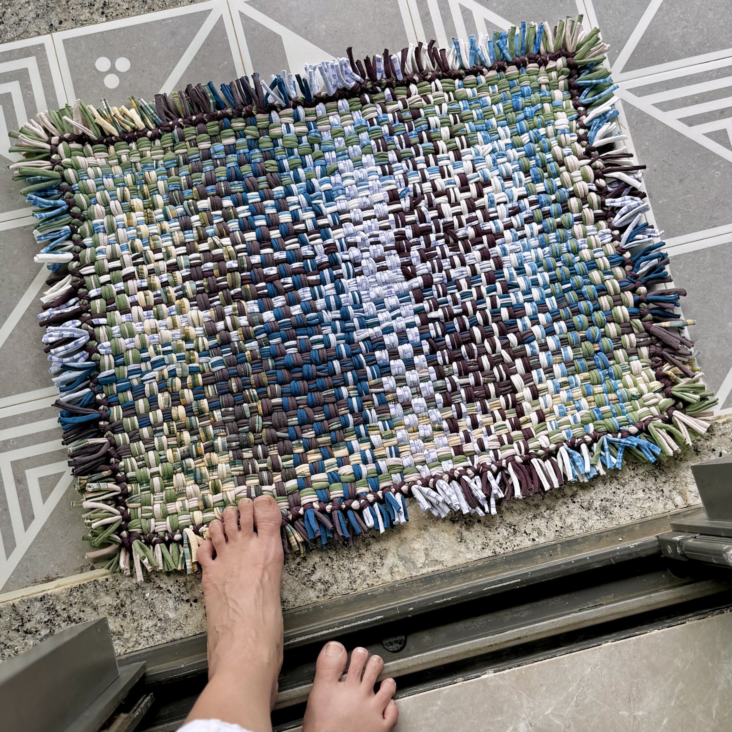 Image of Bathroom Mat / Door Mat / Meditation Mat | Aubergine, Blue, Moss Green, Grey, Lemon, Light Purple