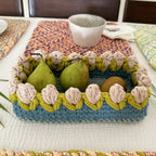 Rectangular Flower Basket | Blue, Ash, Green