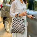 Hand Tote / Tiffin Bags Grey Green Big Check Color | Hand carry