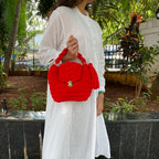 Crochet purse Red | Hand carry